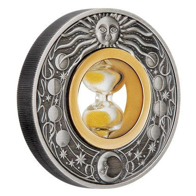 Hourglass 2021 2oz Silver Antiqued Coin