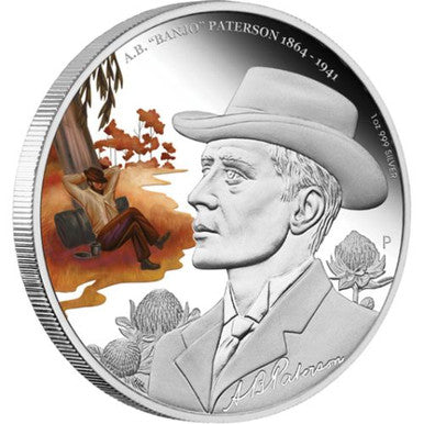 2014 $1 Banjo Patterson 1oz Silver Proof Coin