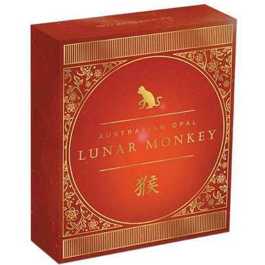 2016 $1 Australian Opal Lunar Year of The Monkey 1oz Silver Proof Coin