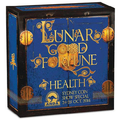 Tuvalu 2015 $1 ANDA Sydney Coin Show Special Year of The Goat Health 1oz Silver Proof Coin