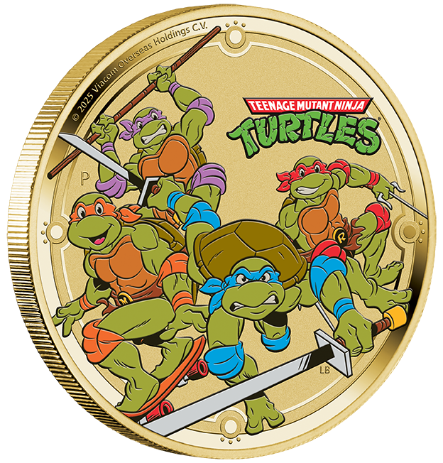 Tuvalu 2025 $1 Teenage Mutant Ninja Turtles Coloured Uncirculated Coin