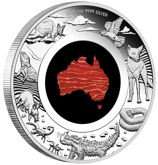 2025 $1 Great Southern Land Snakeskin Jasper 1oz Silver Proof Coin