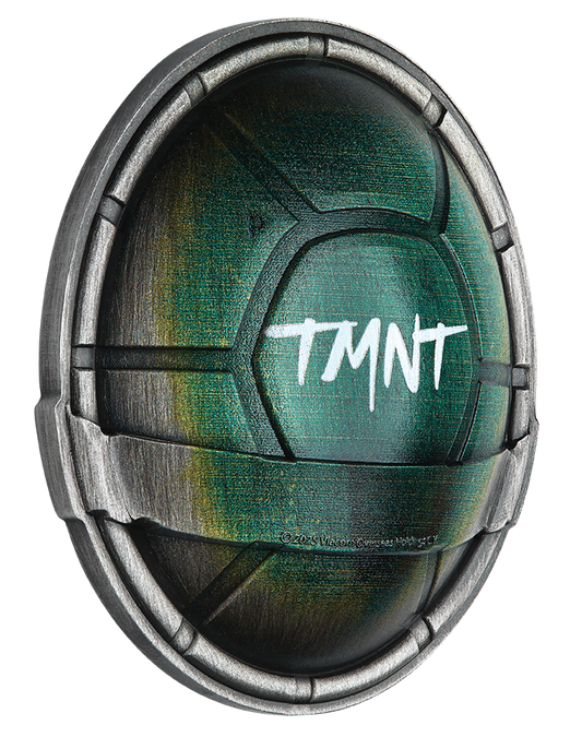 Tuvalu 2025 $2 Teenage Mutant Ninja Turtles TMNT Domed Shell 1.5oz Silver Coloured Antiqued Coin
