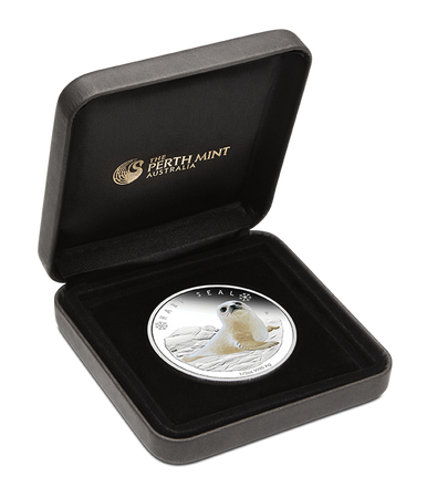 Tuvalu 2017 50c Polar Babies Harp Seal 1/2oz Silver Coloured Proof Coin