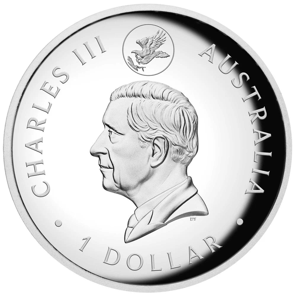 2024 $1 Australian Wedge-Tailed Eagle 10th Anniversary 1oz Silver Gilded High Relief Proof Coin