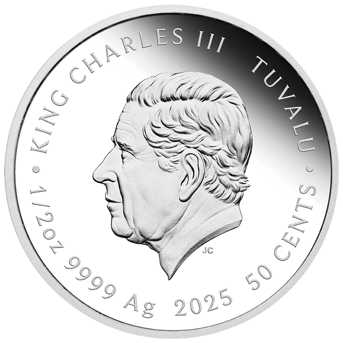 Tuvalu 2025 50c Lunar Baby Year of The Snake 1/2oz Silver Coloured Proof Coin