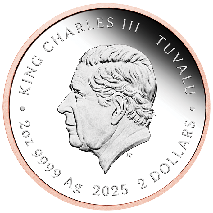 Tuvalu 2025 $2 Spongebob Squarepants Patrick Selectively Pink Gold Plated 2oz Silver Proof Coin