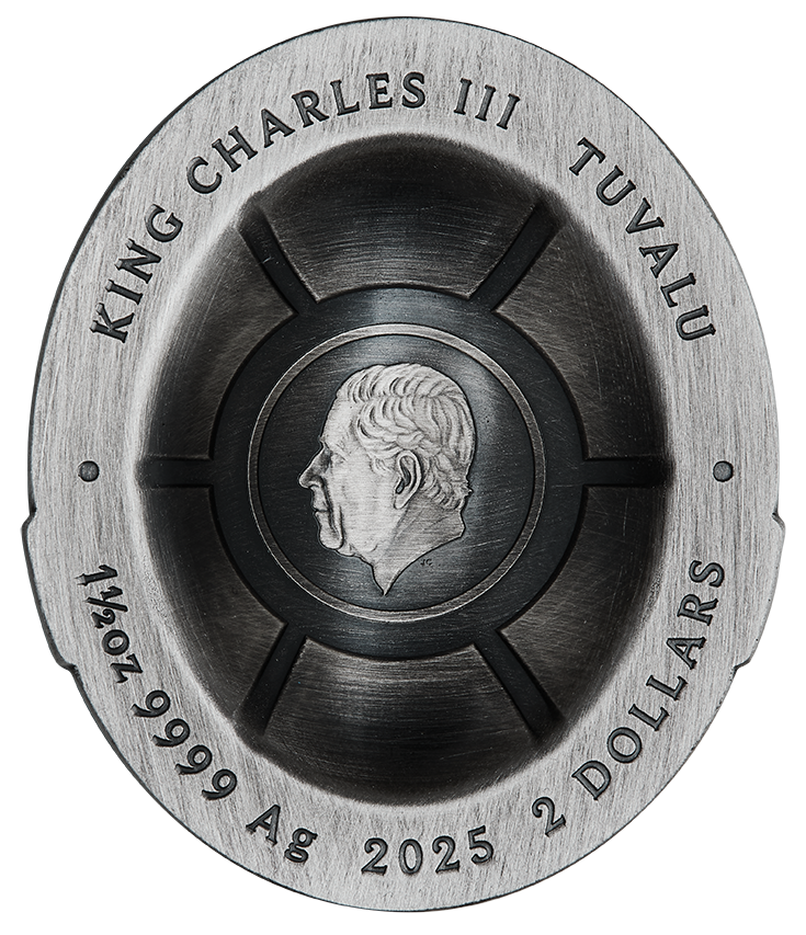 Tuvalu 2025 $2 Teenage Mutant Ninja Turtles TMNT Domed Shell 1.5oz Silver Coloured Antiqued Coin