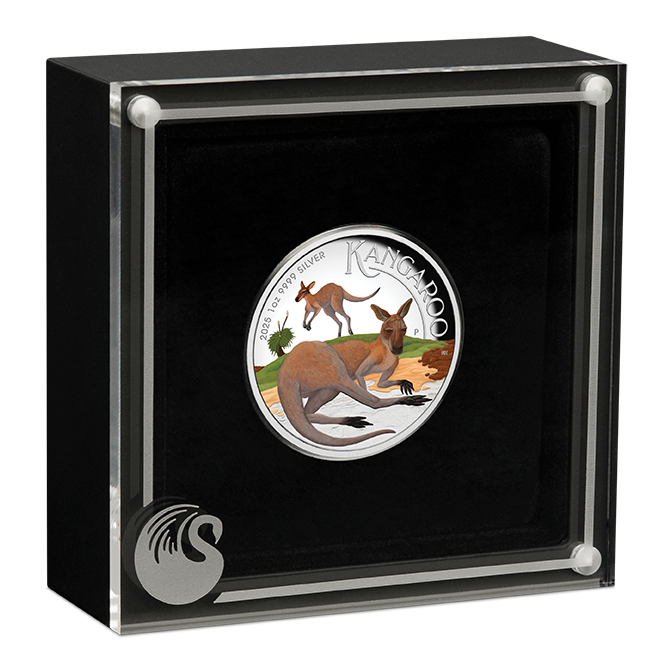 2025 $1 Australian Kangaroo 1oz Silver Coloured High Relief Proof Coin