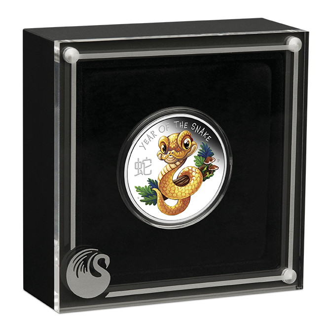 Tuvalu 2025 50c Lunar Baby Year of The Snake 1/2oz Silver Coloured Proof Coin