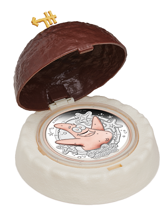 Tuvalu 2025 $2 Spongebob Squarepants Patrick Selectively Pink Gold Plated 2oz Silver Proof Coin