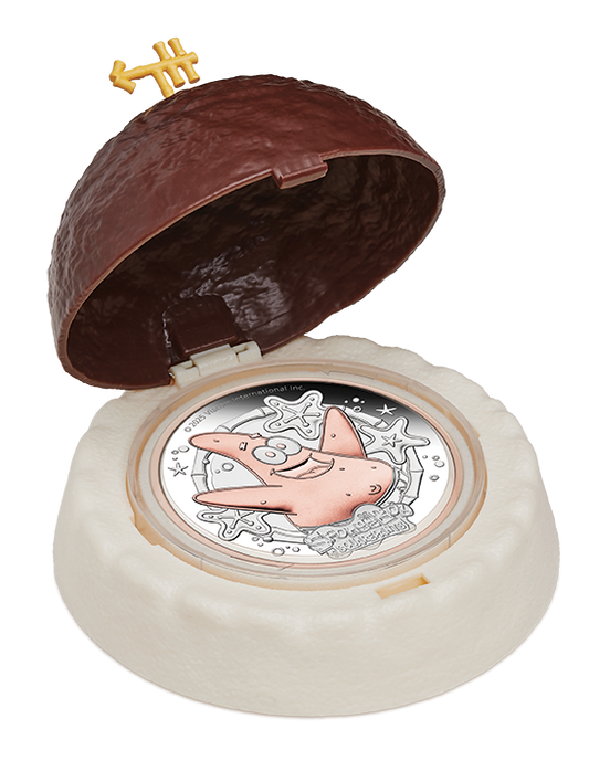 Tuvalu 2025 $2 Spongebob Squarepants Patrick Selectively Pink Gold Plated 2oz Silver Proof Coin