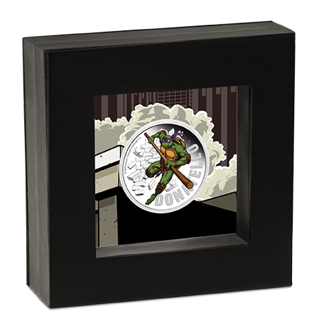 Tuvalu 2025 $1 Teenage Mutant Ninja Turtles Donatello 1oz Silver Coloured Proof Coin