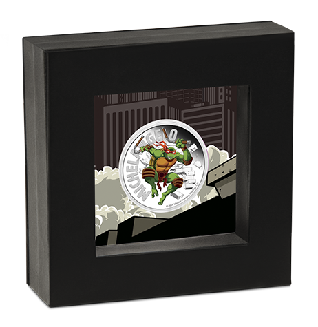 Tuvalu 2024 $1 Teenage Mutant Ninja Turtles Michelangelo 1oz Silver Coloured Proof Coin