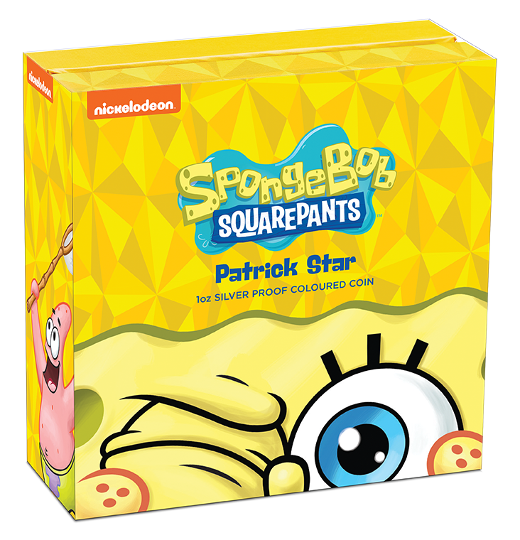 Tuvalu 2025 $1 Spongebob Squarepants Patrick 1oz Silver Coloured Proof Coin