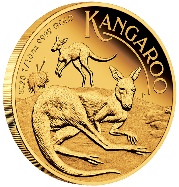2025 $15 Australian Kangaroo 1/10oz Gold Proof Coin