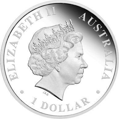 2011 $1 Australian Antarctic Territory Killer Whale 1oz Silver Coloured Proof Coin