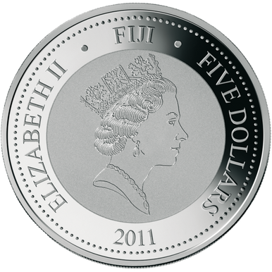 Fiji 2011 $5 Zoom The World In View Sydney 2oz Silver Proof Gilded Coin