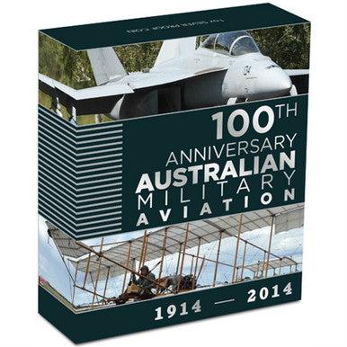 2014 $1 100th Anniversary Australian Military Aviation 1oz Silver Coloured Proof Coin