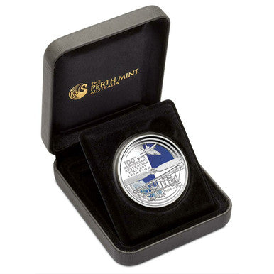 2014 $1 100th Anniversary Australian Military Aviation 1oz Silver Coloured Proof Coin