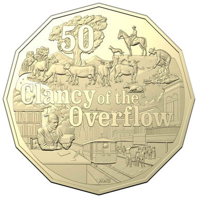 2020 50c Treasured Australian Poetry Banjo Patterson Clancy of The Overflow Uncirculated Coin