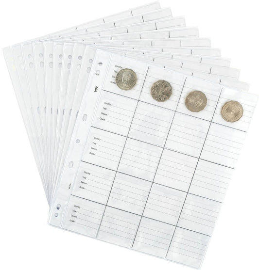 VST Coin Album Refill Pages 20 Pocket 10 Pack