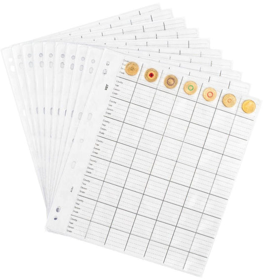 VST Coin Album Refill Pages 56 Pocket 10 Pack