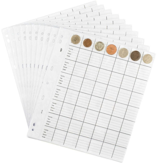 VST Coin Album Refill Pages 63 Pocket 10 Pack