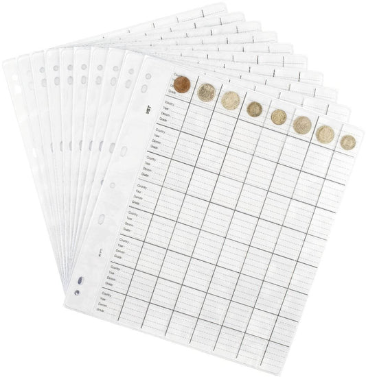 VST Coin Album Refill Pages 72 Pocket 10 Pack
