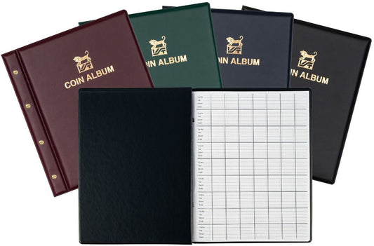 VST Padded Coin Album with Gold Logo - Black