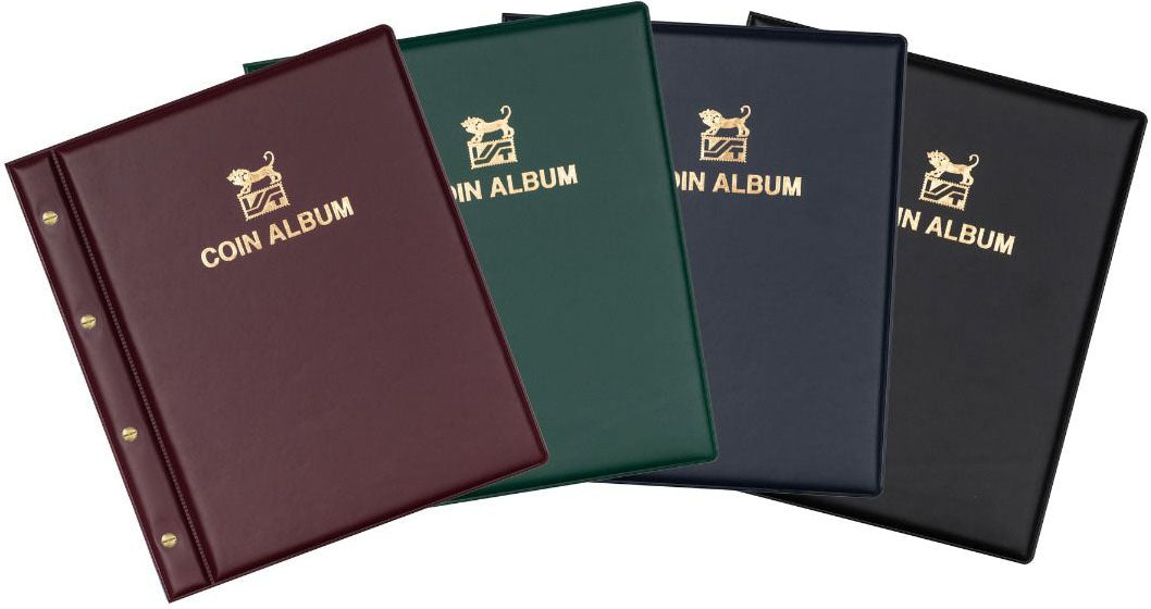 VST Padded Coin Album with Gold Logo - Black