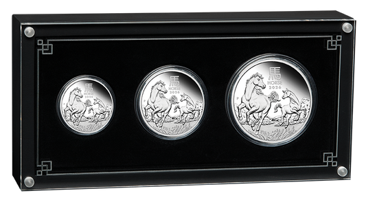 2026 Lunar Year of The Horse Silver Proof 3 Coin Set