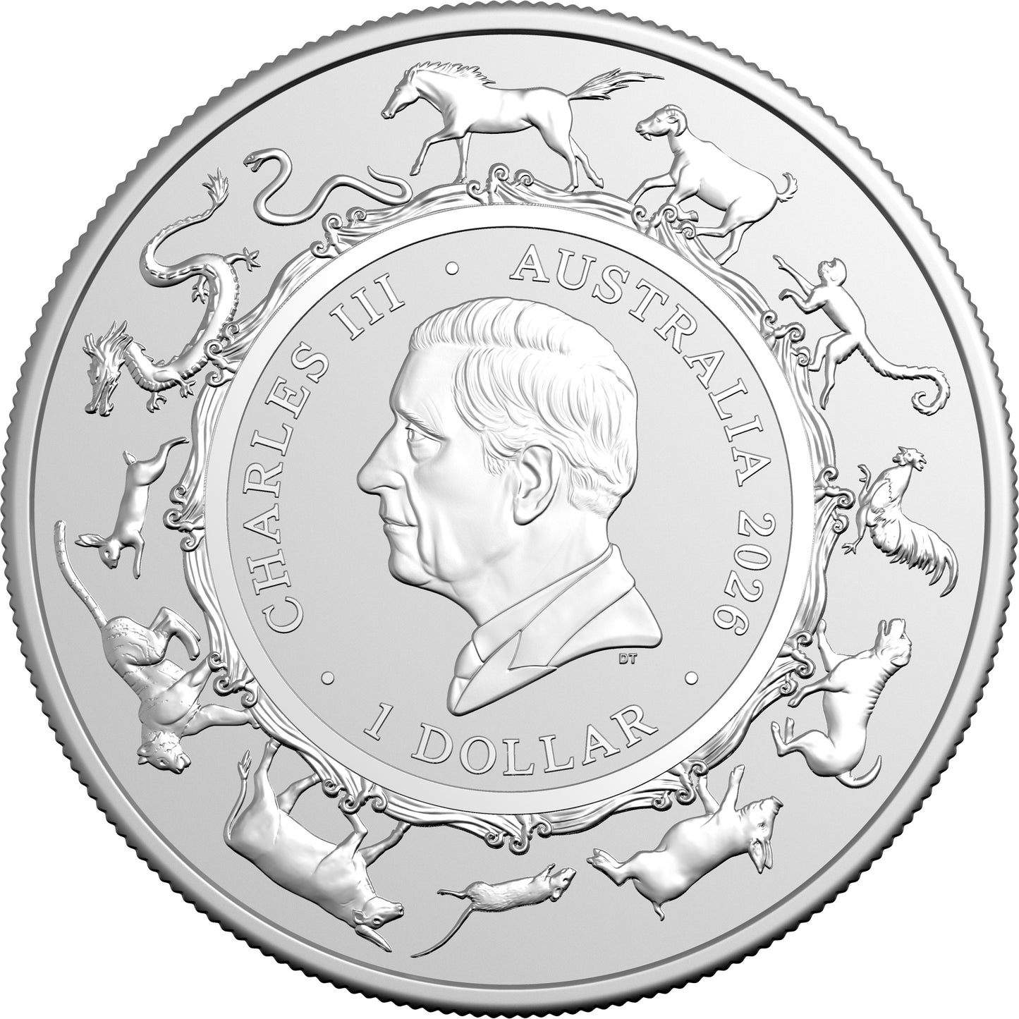 2026 $1 Year of The Horse 1oz Silver BU Coin
