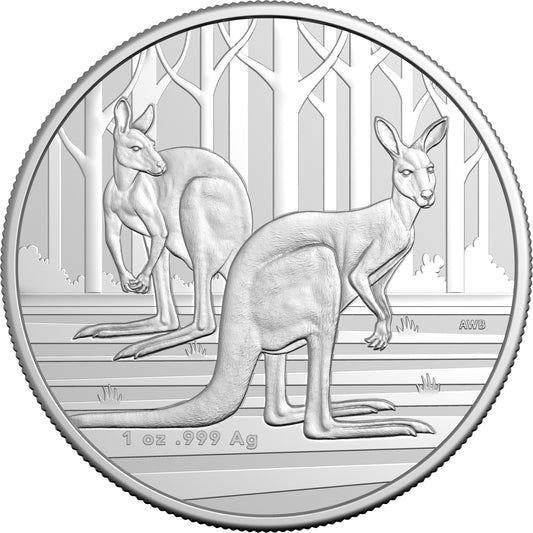 2024 $1 Australian Kangaroo 1oz Silver BU Coin