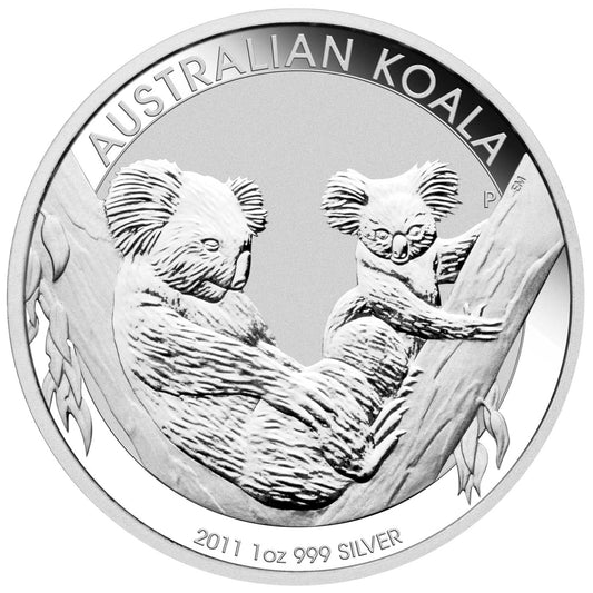2011 $1 Australian Koala 1oz Silver BU Coin