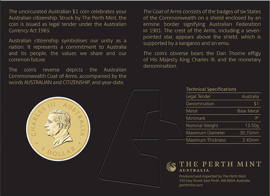 2026 $1 Australian Citizenship Uncirculated Coin