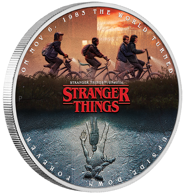 Tuvalu 2026 $1 Stranger Things The Upside Down 1oz Silver Coloured Coin