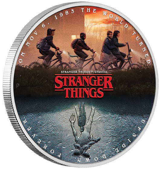 Tuvalu 2026 $1 Stranger Things The Upside Down 1oz Silver Coloured Coin