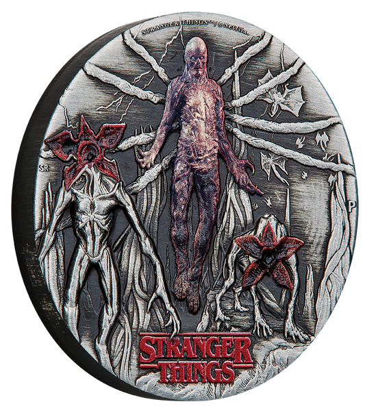 Tuvalu 2026 $1 Stranger Things Villains Silver Coloured 2oz Silver Antiqued Coin