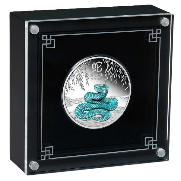 2025 50c Lunar Year of The Snake 1/2oz Silver Coloured Proof Coin