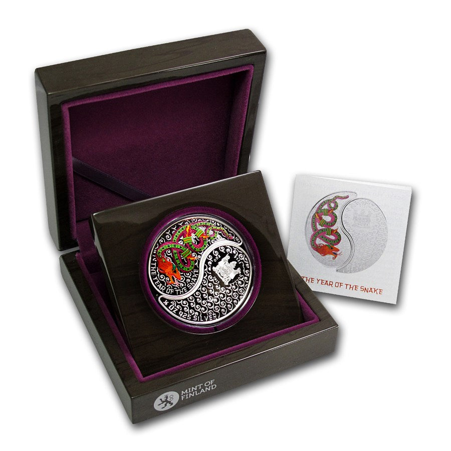 Fiji 2013 $1 The Year of The Snake 1/2oz Silver Coloured Proof Coin