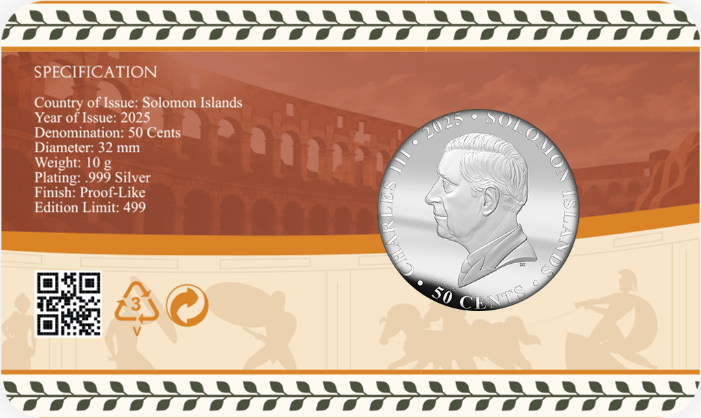 Solomon Islands 2025 50c The Roman Empire Faces of Power Uncirculated Coin