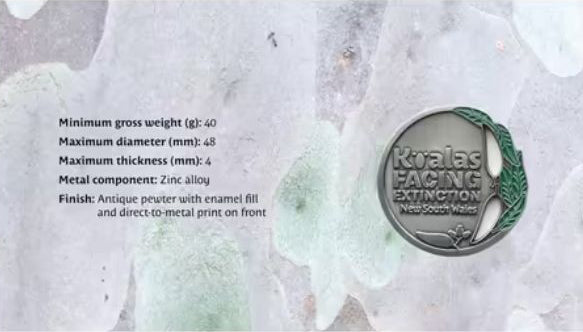 2024 Koala In Danger Endangered In New South Wales Medallion PNC