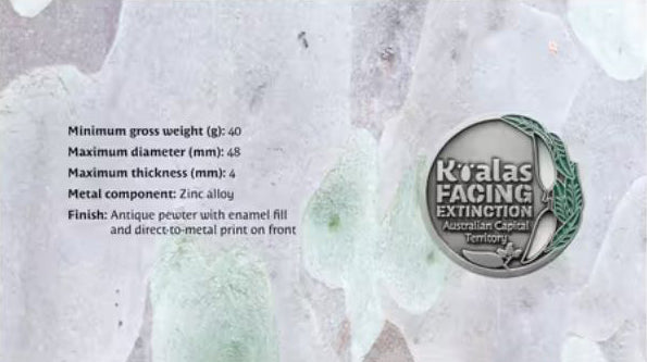 2024 Koala In Danger Endangered In The Australian Capital Territory Medallion PNC