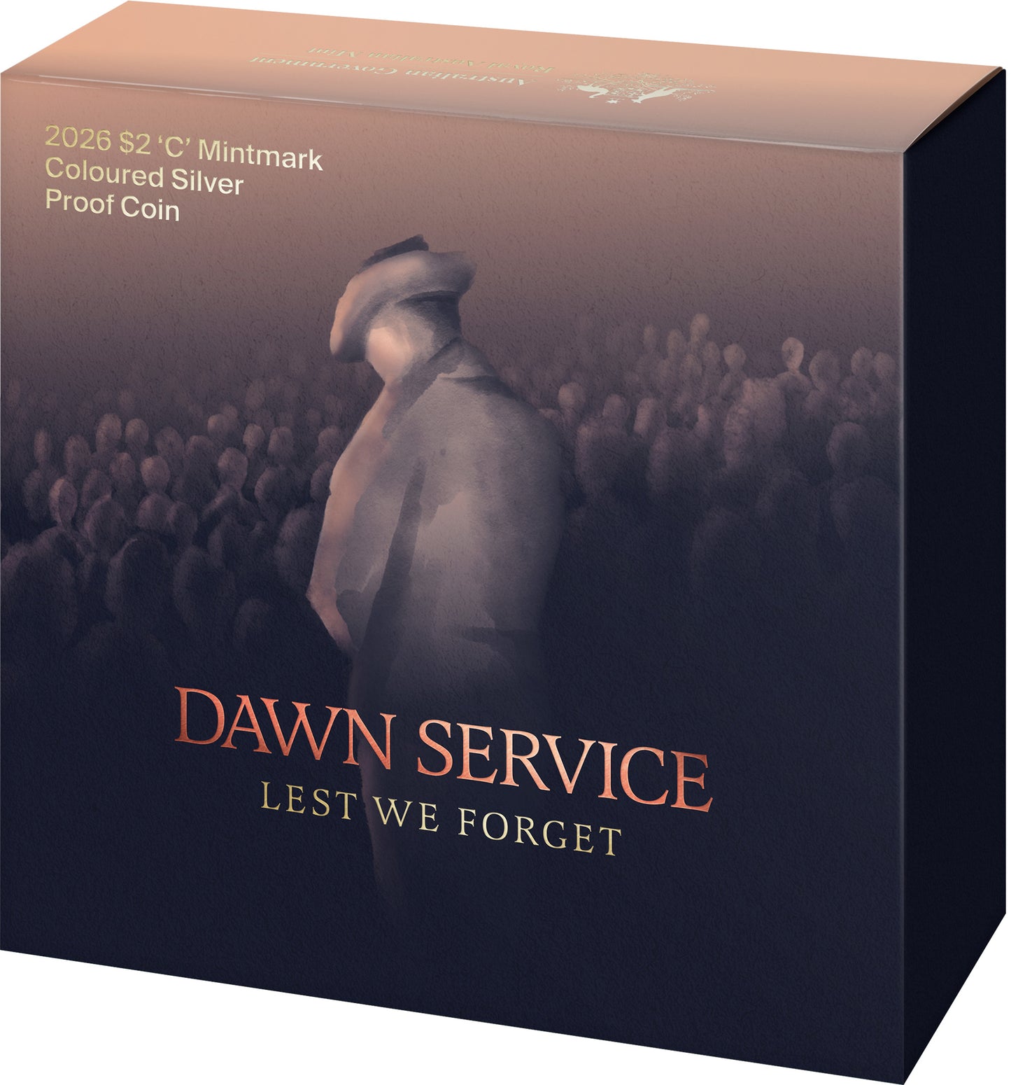 2026 $2 Dawn Service 'C' Mintmark Silver Coloured Proof Coin
