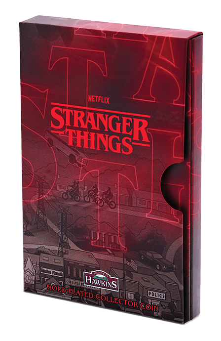 Tuvalu 2026 $1 Stranger Things Hawkins Gold Plated Coloured Uncirculated Coin