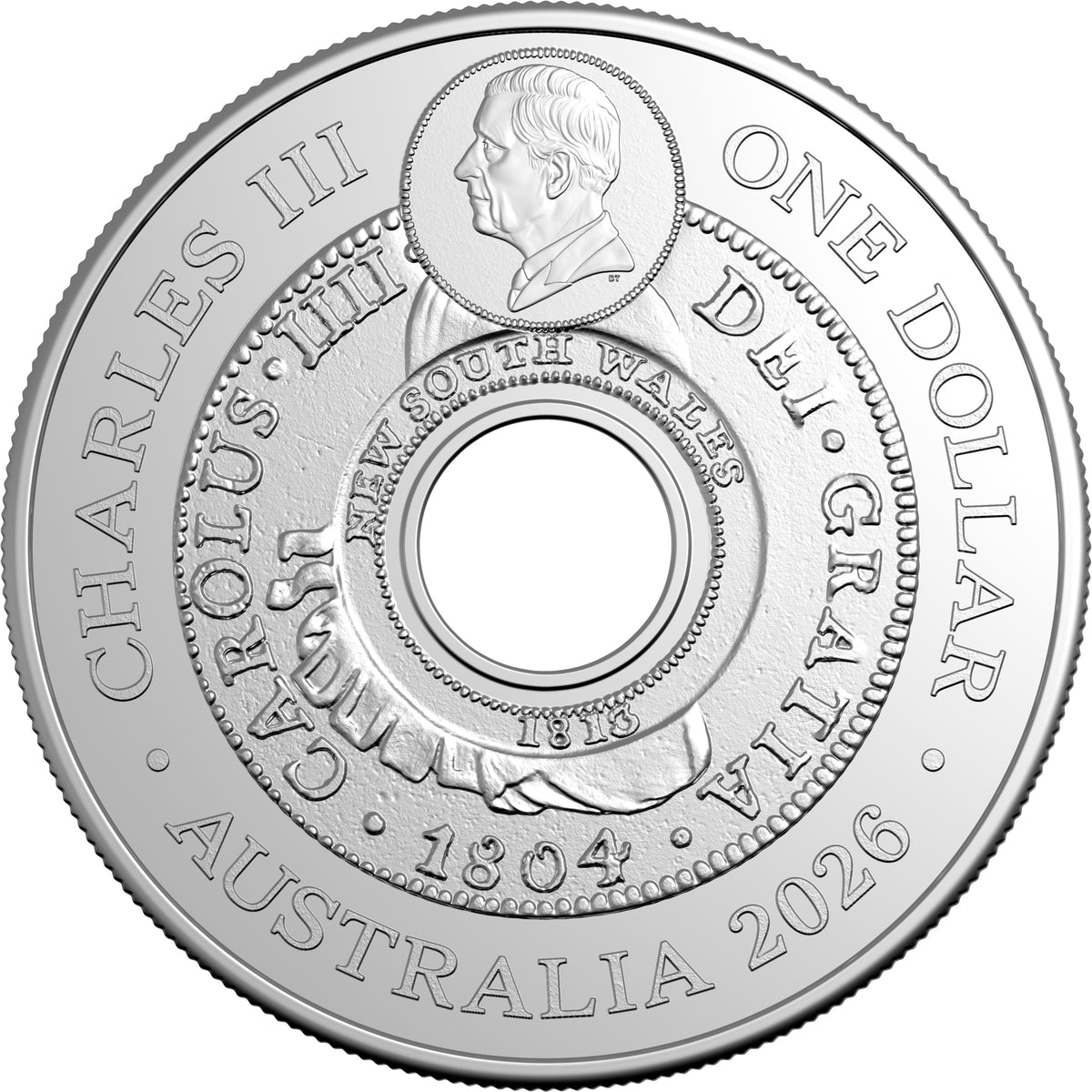 2026 $1 Origins of Australian Coin Holey Dollar Uncirculated Coin