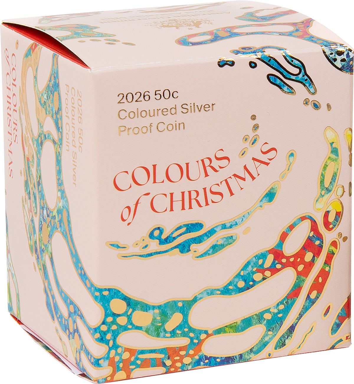 2026 50c Colours of Christmas Silver Coloured Proof Coin