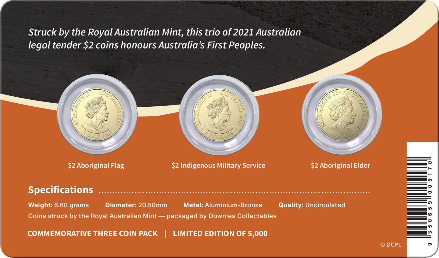 2022 $2 First Nations Australian Uncirculated 3 Coin Set