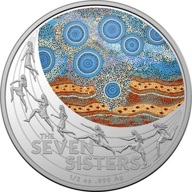 2020 $1 Star Dreaming The Seven Sisters Nyarluwarri 1/2oz Silver Coloured Uncirculated Coin